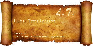 Lucz Tarziciusz névjegykártya